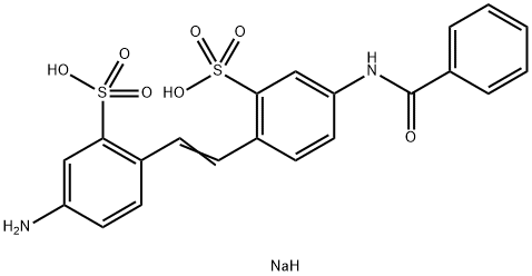 4-AMINO-4'-BENZAMIDOSTILBENE-2,2'-DISULFONIC ACID, DISODIUM SALT Struktur