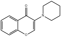 3-Piperidino-4H-1-benzopyran-4-one Struktur