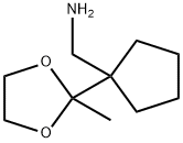 Cyclopentanemethanamine, 1-(2-methyl-1,3-dioxolan-2-yl)- (9CI) Struktur