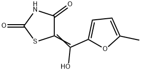 2,4-Thiazolidinedione, 5-[hydroxy(5-methyl-2-furanyl)methylene]- (9CI) Struktur