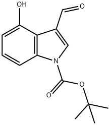 3-FORMYL-4-HYDROXYINDOLE-1-CARBOXYLIC ACID TERT-BUTYL ESTER Struktur