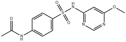 N(4)-acetylsulfamonomethoxine Struktur