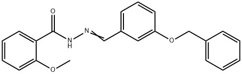 N'-[3-(benzyloxy)benzylidene]-2-methoxybenzohydrazide Struktur