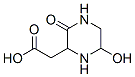 2-Piperazineaceticacid,6-hydroxy-3-oxo-(9CI) Struktur