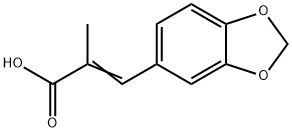 3-(1,3-Benzodioxol-5-yl)-2-methylpropenoic acid Struktur