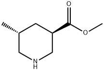 3-Piperidinecarboxylicacid,5-methyl-,methylester,(3R,5R)-(9CI) Struktur