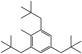 1,3,5-Tris(2,2-dimethylpropyl)-2-methylbenzene Struktur