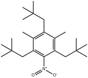 1,3,5-Tris(2,2-dimethylpropyl)-2,4-dimethyl-6-nitrobenzene Struktur