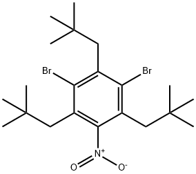 1,3-Dibromo-2,4,6-tris(2,2-dimethylpropyl)-5-nitrobenzene Struktur