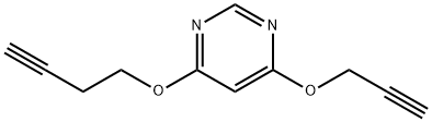 Pyrimidine, 4-(3-butynyloxy)-6-(2-propynyloxy)- (9CI) Struktur