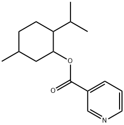 5-methyl-2-(isopropyl)cyclohexyl nicotinate     Struktur