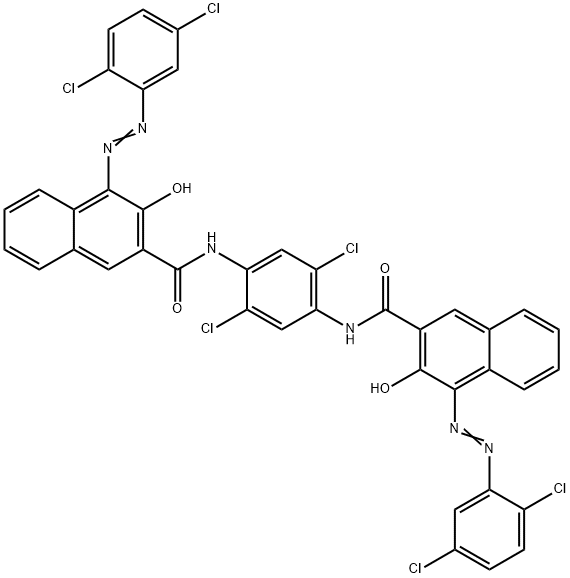 N,N'-(2,5-dichloro-1,4-phenylene)bis[4-[(2,5-dichlorophenyl)azo]-3-hydroxynaphthalene-2-carboxamide] Struktur