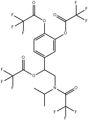 Bis(trifluoroacetic acid)4-[2-[(1-methylethyl)(trifluoroacetyl)amino]-1-(trifluoroacetoxy)ethyl]-1,2-phenylene ester Struktur