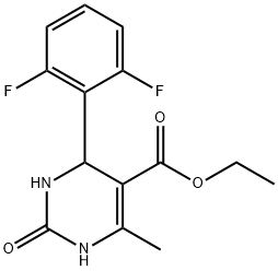 5-Pyrimidinecarboxylicacid,4-(2,6-difluorophenyl)-1,2,3,4-tetrahydro-6-methyl-2-oxo-,ethylester(9CI) Struktur