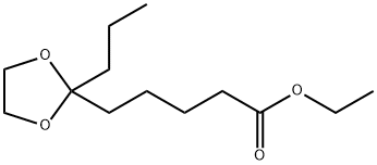 2-Propyl-1,3-dioxolane-2-pentanoic acid ethyl ester Struktur