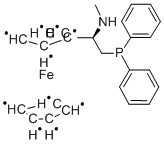 N-Methyl-(S)-1-ferrocenyl-(R)-(2-diphenylphosphino)ethylamine Struktur