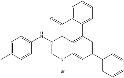 4-Bromo-6-[(4-methylphenyl)amino]-2-phenyl-7H-benzo[e]perimidin-7-one Struktur