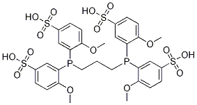 3,3',3'',3'''-(1,3-Propanediyldiphosphinidyne)tetrakis[4-methoxybenzenesulfonic acid] Struktur