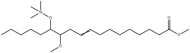 12-Methoxy-13-[(trimethylsilyl)oxy]-9-octadecenoic acid methyl ester Struktur