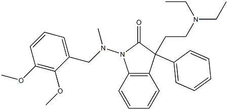 3-(2-Diethylaminoethyl)-1-[(2,3-dimethoxybenzyl)methylamino]-3-phenyl-2-indolinone Struktur