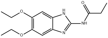 N-(5,6-Diethoxy-1H-benzimidazol-2-yl)propionamide Struktur