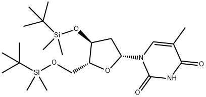 3',5'-BIS-O-(T-BUTYLDIMETHYLSILYL)THYMIDINE Struktur