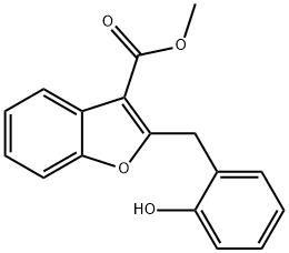 2-[(2-Hydroxyphenyl)methyl]-3-benzofurancarboxylic acid methyl ester Struktur