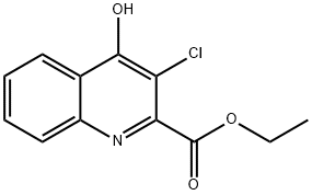 2-Quinolinecarboxylic  acid,  3-chloro-4-hydroxy-,  ethyl  ester Struktur