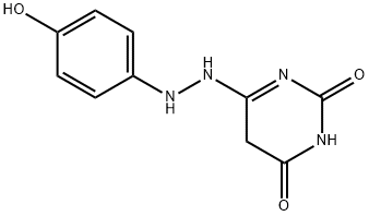 6-(4-hydroxyphenylhydrazino)uracil Struktur