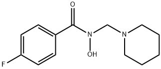 4-Fluoro-N-(1-piperidinylmethyl)benzohydroxamic acid Struktur