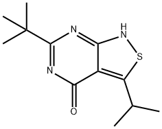 6-(1,1-Dimethylethyl)-3-isopropylisothiazolo[3,4-d]pyrimidin-4(5H)-one Struktur