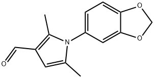 1-BENZO[1,3]DIOXOL-5-YL-2,5-DIMETHYL-1H-PYRROLE-3-CARBALDEHYDE Struktur