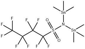 1,1,2,2,3,3,4,4,4-Nonafluoro-N,N-bis(trimethylstannyl)-1-butanesulfonamide Struktur