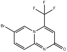 7-bromo-4-trifluoromethyl-pyrido[1,2-a]pyrimidin-2-one Struktur