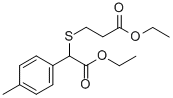 ethyl 3-(2-ethoxy-2-oxo-1-p-tolylethylthio)propanoate Struktur