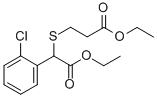 ethyl 3-(1-(2-chlorophenyl)-2-ethoxy-2-oxoethylthio)propanoate Struktur