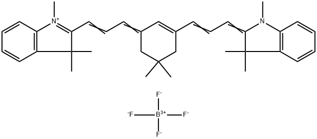 2-((E)-3-(5,5-DIMETHYL-3-[(E)-3-(1,3,3-TRIMETHYL-1,3-DIHYDRO-2H-INDOL-2-YLIDENE)-1-PROPENYL]-2-CYCLOHEXEN-1-YLIDENE)-1-PROPENYL)-1,3,3-TRIMETHYL-3H-INDOLIUM TETRAFLUOROBORATE Struktur