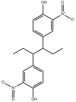 4,4'-(1,2-Diethyl-1,2-ethanediyl)bis(2-nitrophenol) Struktur