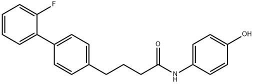 2'-FLUORO-N-(4-HYDROXYPHENYL)-[1,1'-BIPHENYL]-4-BUTANAMIDE Struktur