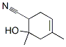 3-Cyclohexene-1-carbonitrile, 6-hydroxy-4,6-dimethyl- (9CI) Struktur