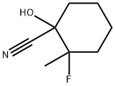 Cyclohexanecarbonitrile, 2-fluoro-1-hydroxy-2-methyl- (9CI) Struktur