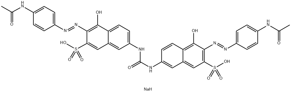 disodium 7,7'-(carbonyldiimino)bis[3-[[4-(acetylamino)phenyl]azo]-4-hydroxynaphthalene-2-sulphonate] Struktur