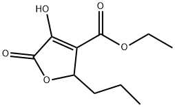 3-Furancarboxylic acid, 2,5-dihydro-4-hydroxy-5-oxo-2-propyl-, ethyl ester (9CI) Struktur