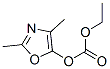 Carbonic acid, 2,4-dimethyl-5-oxazolyl ethyl ester (9CI) Struktur