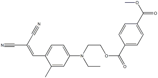 2-[[4-(2,2-dicyanovinyl)-3-methylphenyl]ethylamino]ethyl methyl terephthalate Struktur