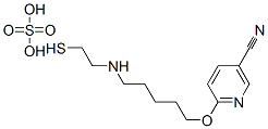 2-[5-(5-Cyano-2-pyridyloxy)pentyl]aminoethanethiol sulfate Struktur