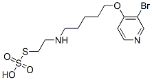 Thiosulfuric acid S-[2-[[5-[(3-bromo-4-pyridyl)oxy]pentyl]amino]ethyl] ester Struktur