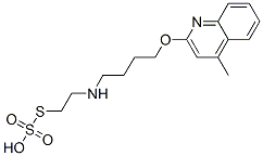 Thiosulfuric acid hydrogen S-[2-[[4-[(4-methyl-2-quinolinyl)oxy]butyl]amino]ethyl] ester Struktur