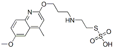 Thiosulfuric acid hydrogen S-[2-[[3-[(6-methoxy-4-methyl-2-quinolinyl)oxy]propyl]amino]ethyl] ester Struktur