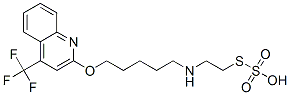 Thiosulfuric acid hydrogen S-[2-[[5-[[4-(trifluoromethyl)-2-quinolinyl]oxy]pentyl]amino]ethyl] ester Struktur